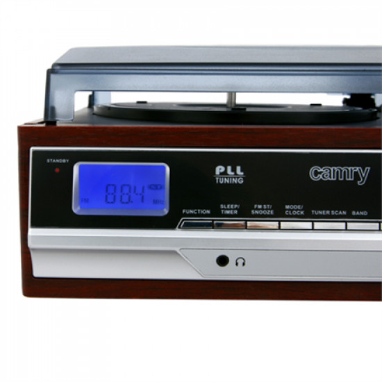 Camry Turntable CR 1168 Bluetooth, USB port, AUX in, Brown