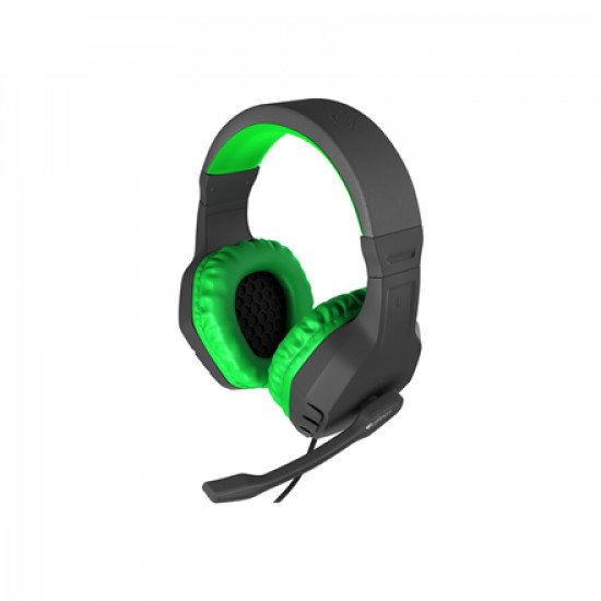 GENESIS ARGON 200 Gaming Headset, On-Ear, Wired, Microphone, Green