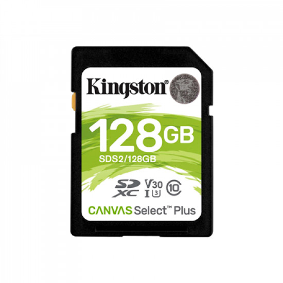 Kingston Canvas Select Plus 128 GB, SDHC, Flash memory class 10