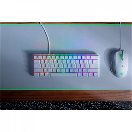 Razer Huntsman Mini, Gaming keyboard, RGB LED light, US, Mercury White, Wired