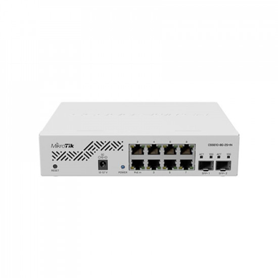 MikroTik Cloud Router Switch CSS610-8G-2S+IN Web managed, Rackmountable, 1 Gbps (RJ-45) ports quantity 8, SFP+ ports quantity 2