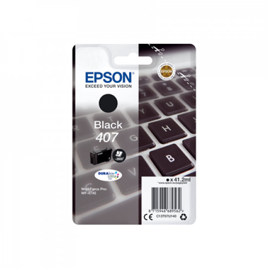 Epson WF-4745 Series Ink Cartridge L Black Ink Cartridge, Black