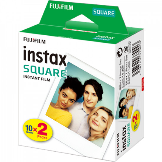 Fujifilm Instax Square Glossy Instant film (2x10pl) Quantity 20, 86 x 72 mm