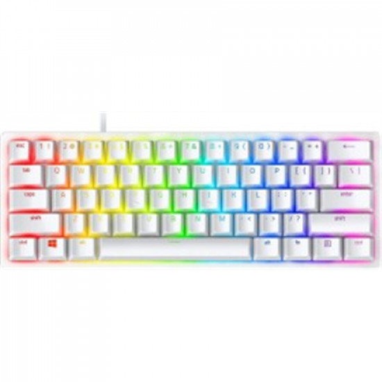 Razer Huntsman Mini 60%, Gaming keyboard, Opto-Mechanical, RGB LED light, NORD, Mercury White, Wired