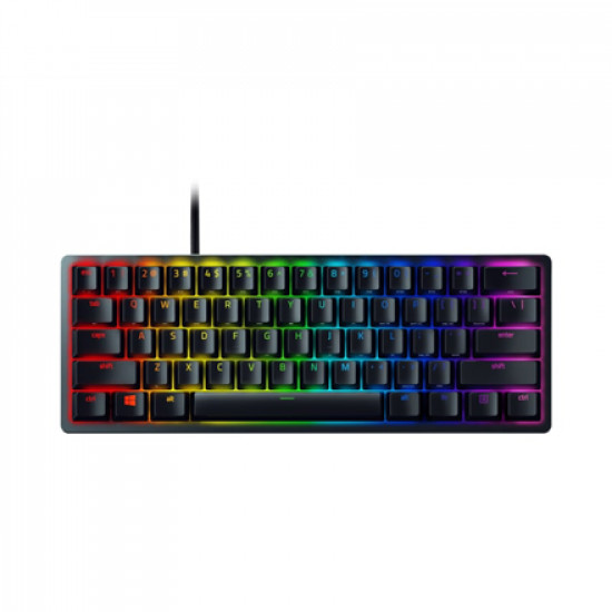 Razer Huntsman Mini 60%, Gaming keyboard, Opto-Mechanical, RGB LED light, NORD, Black, Wired