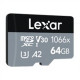 Lexar Professional 1066x UHS-I MicroSDXC, 64 GB, Flash memory class 10, Black/Gray, 120 MB/s, 160 MB/s