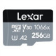 Lexar High-Performance 1066x UHS-I MicroSDXC, 256 GB, Flash memory class 10, Black/Grey, Class: A2 V30 U3, 70 MB/s, 160 MB/s