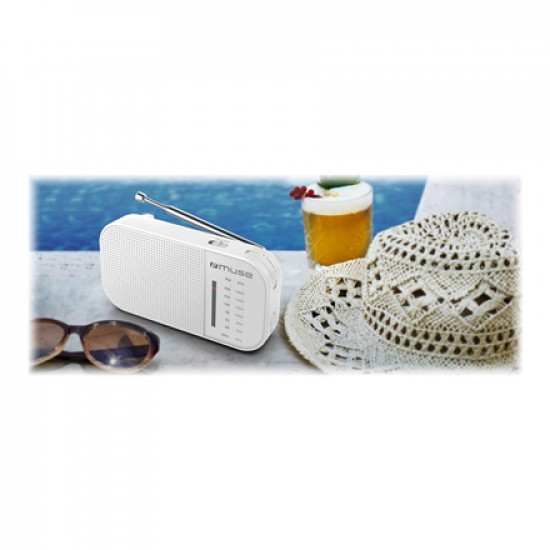 Muse M-025 RW, Portable radio, White