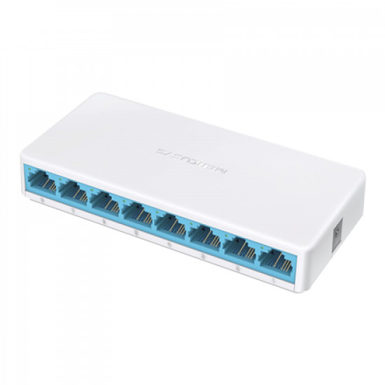 Mercusys Switch MS108 Unmanaged, Desktop, 10/100 Mbps (RJ-45) ports quantity 8, Power supply type External