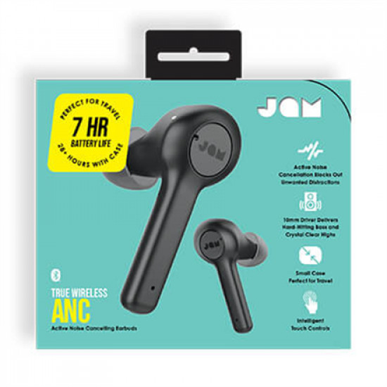 Jam Earbuds TWS ANC Wireless in-ear, Bluetooth, Black