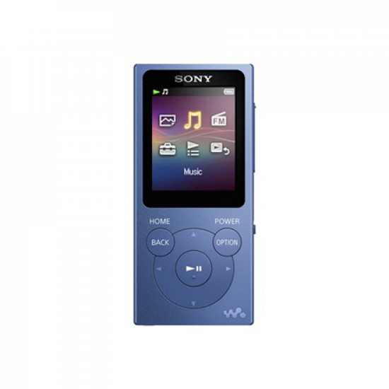 Sony Walkman NW-E394L MP3 Player with FM radio, 8GB, Blue