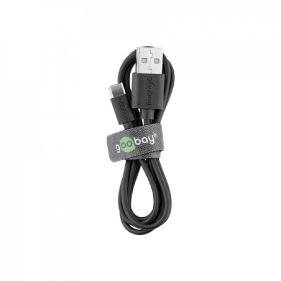 Goobay USB-C charging and sync cable (USB-A USB-C) 38675 0.1 m, Black