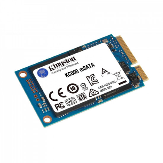 Kingston KC600 512 GB, SSD interface mSATA, Write speed 520 MB/s, Read speed 550 MB/s