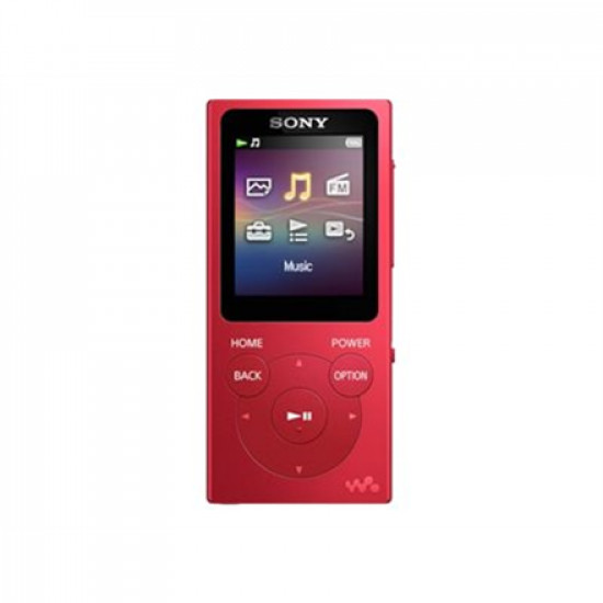 Sony Walkman NW-E394B MP3 Player, 8GB, Red