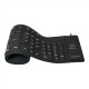 Logilink Flexible waterproof Keyboard USB + PS/2 ID0019A Flexible keyboard, DE, Black