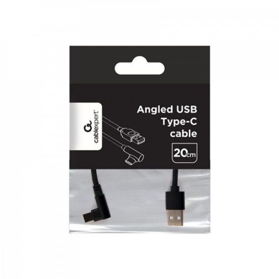 CABLE USB2 TO USB-C ANGLED/CC-USB2-AMCML-0.2M GEMBIRD