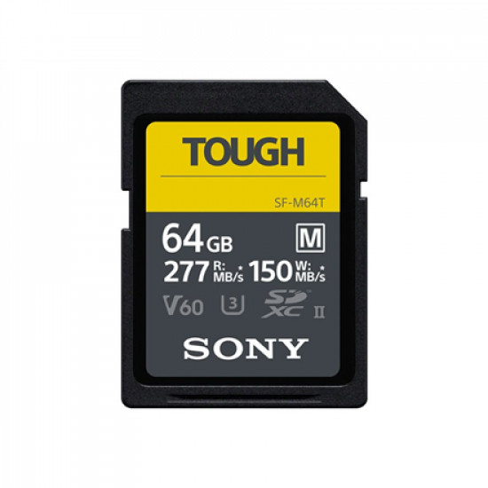 Sony 64GB SF-M Series SDXC Class10 UHS-II U3 V60 Tough Memory Card