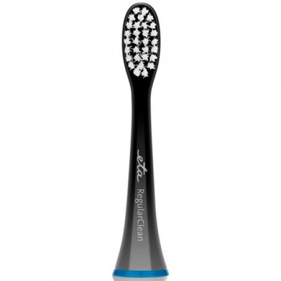 ETA Toothbrush replacement RegularClean ETA070790500 Heads, For adults, Number of brush heads included 2, Black