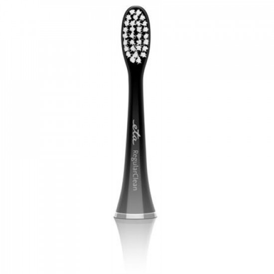 ETA Toothbrush replacement RegularClean ETA070790500 Heads, For adults, Number of brush heads included 2, Black