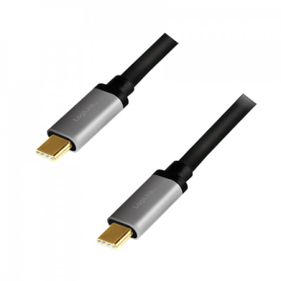 Logilink CUA0106 USB 2.0 Type-C cable USB 2.0 Type-C, USB-C (male), USB-C (male), Black/Grey, 1.5 m