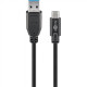 Goobay Sync & Charge Super Speed USB-C to USB A 3.0 charging cable 67999 Round cable, USB-C male, USB 3.0 male (type A), Black, 0.5 m