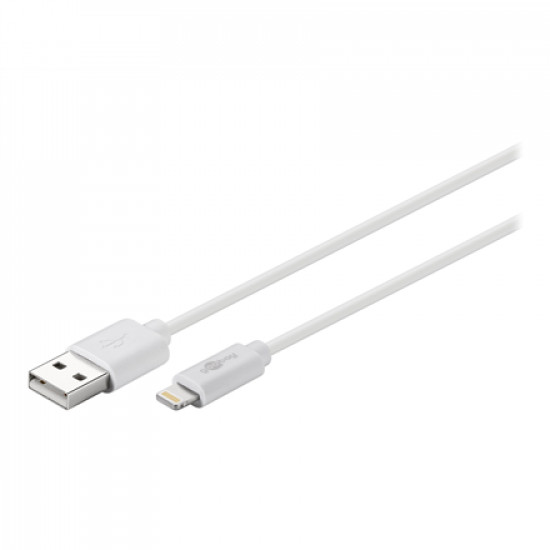 Goobay Lightning USB charging and sync cable 54600 White, USB 2.0 male (type A), Apple Lightnin male (8-pin)