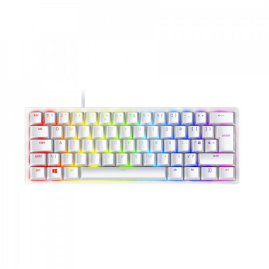 Razer Optical Gaming Keyboard Huntsman Mini 60% RGB LED light, RU, Wired, Mercury, Red Switch