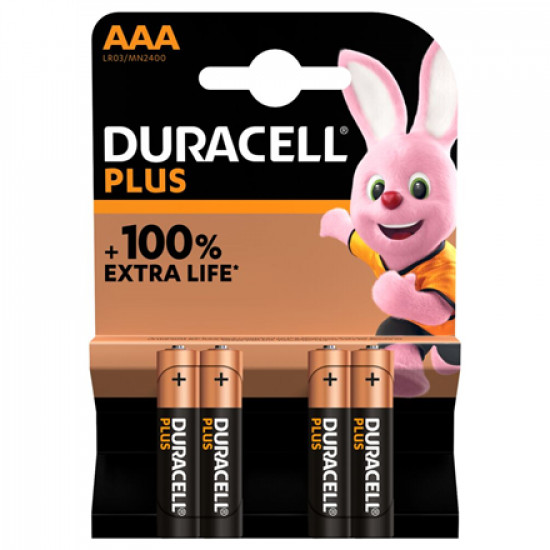 Duracell Plus MN2400 AAA, Alkaline, 4 pc(s)