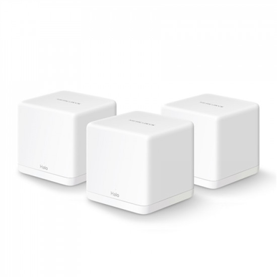 Mercusys AC1300 Whole Home Mesh Wi-Fi System Halo H30G (3-Pack) 802.11ac, 400+867 Mbit/s, Ethernet LAN (RJ-45) ports 2, Mesh Support Yes, MU-MiMO Yes, White