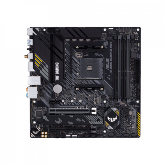 Asus TUF GAMING B550M-PLUS WIFI II Processor family AMD, Processor socket AM4, DDR4, Memory slots 4, Chipset B550, microATX