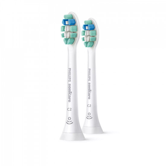 Philips | Toothbrush Brush Heads | HX9022/10 Sonicare C2 Optimal Plaque Defence | Heads | For adults | Number of brush heads included 2 | Number of teeth brushing modes Does not apply | Sonic technology | White