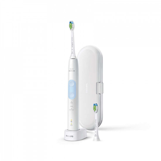 Philips Sonicare ProtectiveClean 5100 Electric Toothbrush HX6859/29 Rechargeable, For adults, Number of brush heads included 2, White/Light Blue, Number of teeth brushing modes 3, Sonic technology