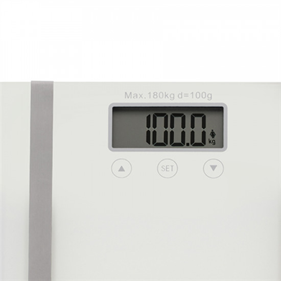 Adler Bathroom scale with analyzer AD 8154 Maximum weight (capacity) 180 kg, Accuracy 100 g, Body Mass Index (BMI) measuring, White