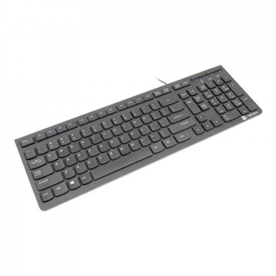 Natec Keyboard Discus 2 Slim Wired, US Layout, USB 2.0, Black