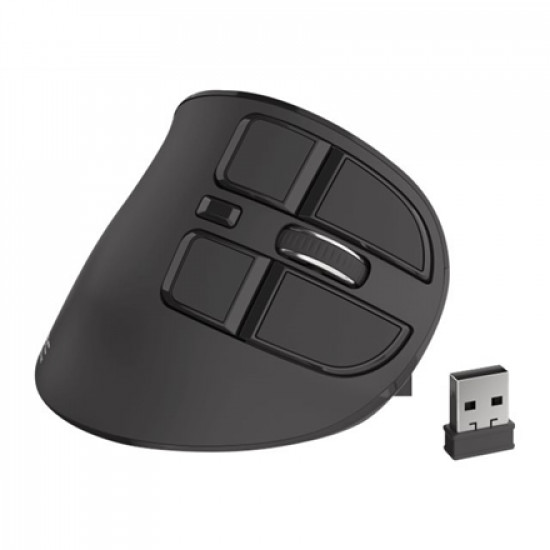 Natec Vertical Mouse Euphonie Wireless, Black, Optical