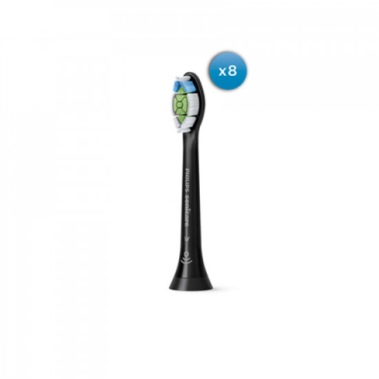 Philips | Toothbrush Heads | HX6068/13 Sonicare W2 Optimal White | Heads | For adults | Number of brush heads included 8 | Number of teeth brushing modes Does not apply | Sonic technology | Black