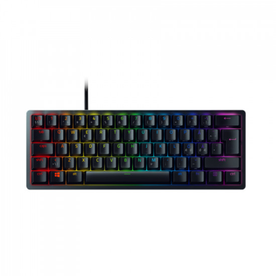 Razer Optical Gaming Keyboard Huntsman Mini 60% RGB LED light, NORD, Wired, Black, Analog Switch