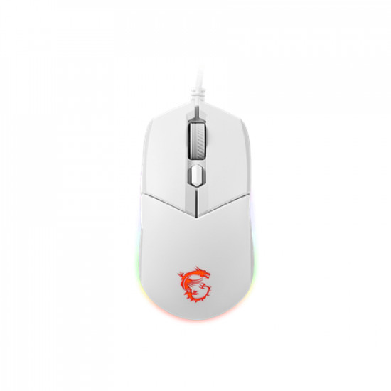 MSI Clutch GM11 Optical, RGB LED light, White, Gaming Mouse, 1000 Hz