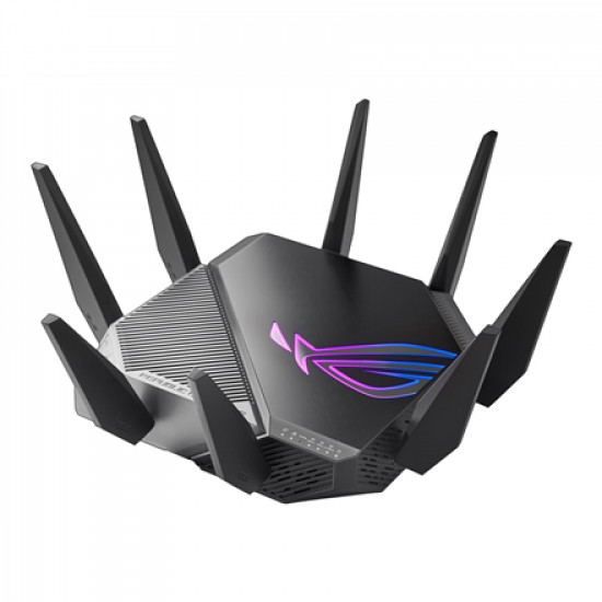 Asus Wi-Fi 6 Tri-Band Gigabit Gaming Router ROG GT-AXE11000 Rapture 802.11ax, 1148+4804+4804 Mbit/s, 10/100/1000/2500 Mbit/s, Ethernet LAN (RJ-45) ports 5, MU-MiMO Yes, No mobile broadband, Antenna type External, 2xUSB 3.2