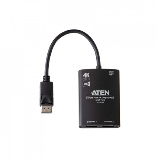 Aten DisplayPort to 2 DisplayPort VS92DP-AT Black