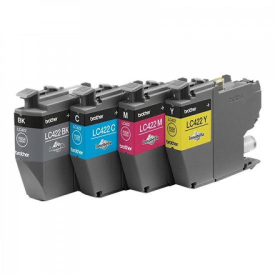 Brother LC422VALDR Ink Cartridge, Black, Cyan, Magenta, Yellow