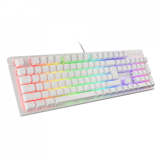 Genesis | THOR 303 | White | Gaming keyboard | Wired | RGB LED light | US | 1.8 m | Brown Switch