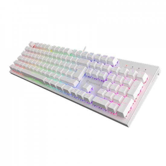 Genesis | THOR 303 | White | Gaming keyboard | Wired | RGB LED light | US | 1.8 m | Brown Switch