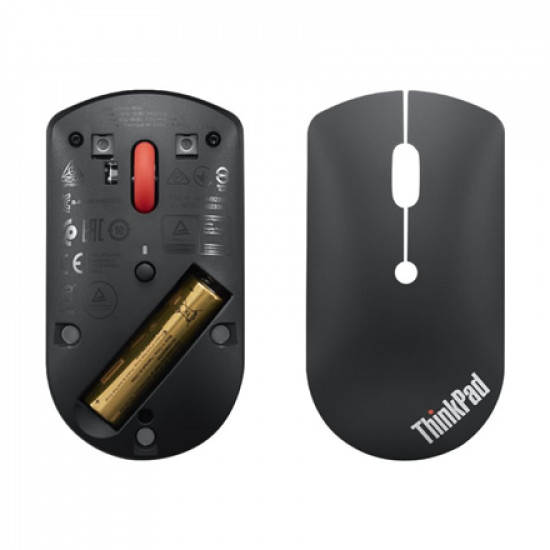 Lenovo ThinkPad Bluetooth Silent Mouse w/o battery Black, Bluetooth 5.0