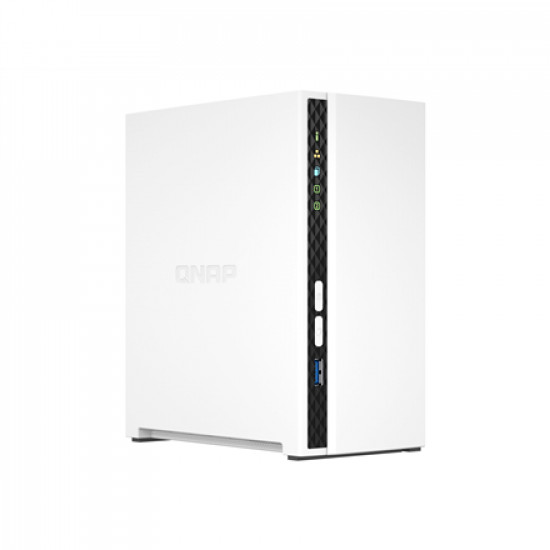 QNAP 2-Bay ARM TS-233 Up to 2 SATA 6Gb/s, 3Gb/s, Cortex-A55, Processor frequency 2.0 GHz, 2 GB, N/A, 2 x USB 2.0, 1 x USB 3.2 Type-A 1 x Gigabit Ethernet