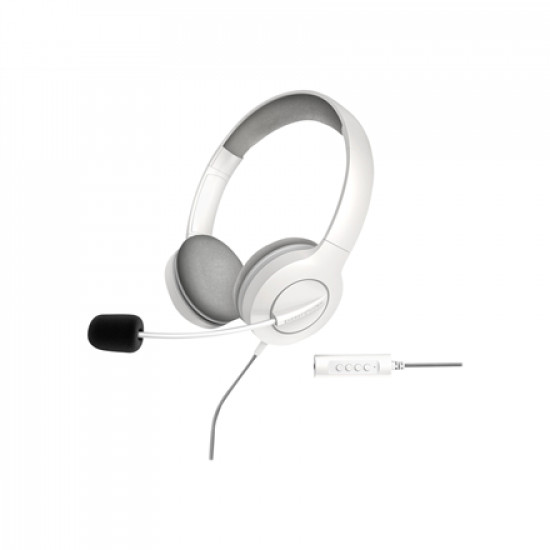 Energy Sistem Headset Office 3 White (USB and 3.5 mm plug, volume and mute control, retractable boom mic)