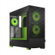 Fractal Design Pop Air RGB Green Core TG Clear Tint, ATX, mATX, Mini ITX, Power supply included No