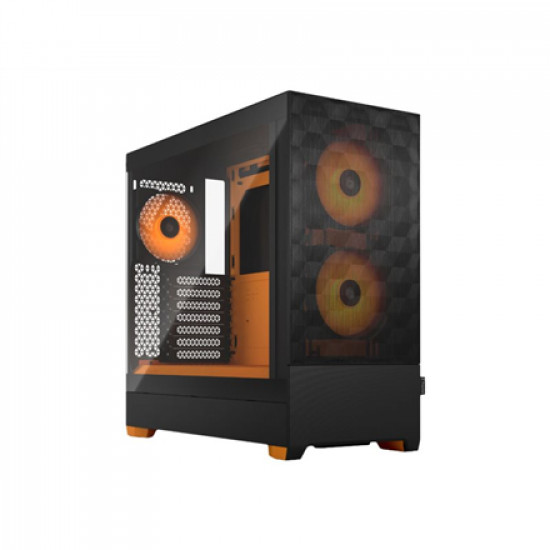 Fractal Design Pop Air RGB Orange Core TG Clear Tint, ATX, mATX, Mini ITX, Power supply included No