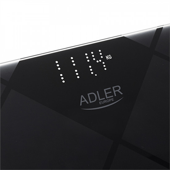 Adler Bathroom Scale AD 8169 Maximum weight (capacity) 180 kg, Accuracy 100 g, Graphite/Black