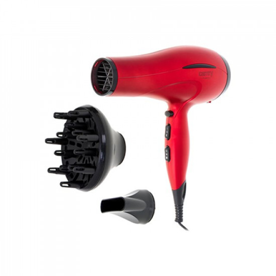 Camry Hair Dryer CR 2253 2400 W, Number of temperature settings 3, Diffuser nozzle, Red